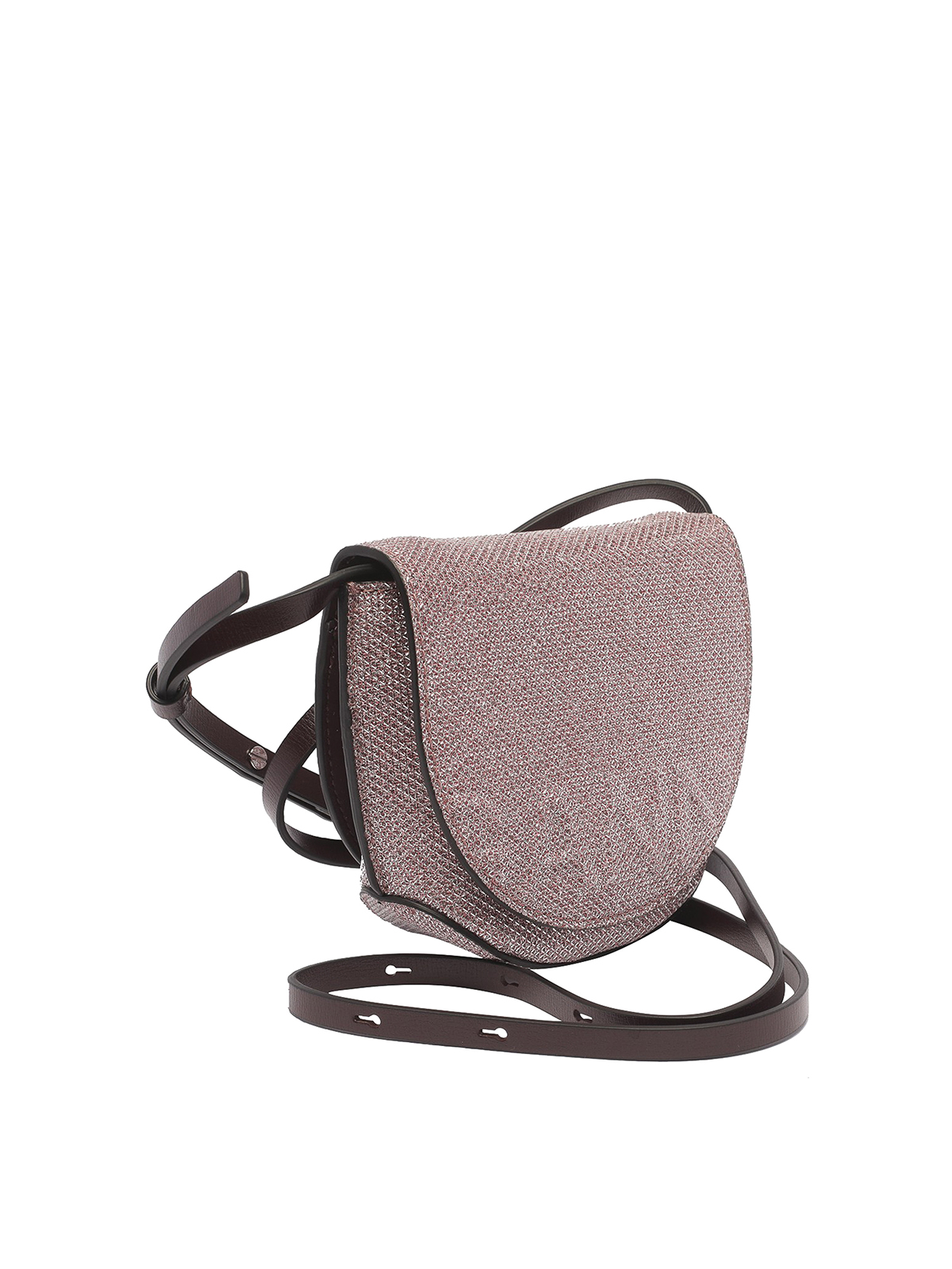 Ganni Banner nano saddle bag - Purple - Women | A4606428