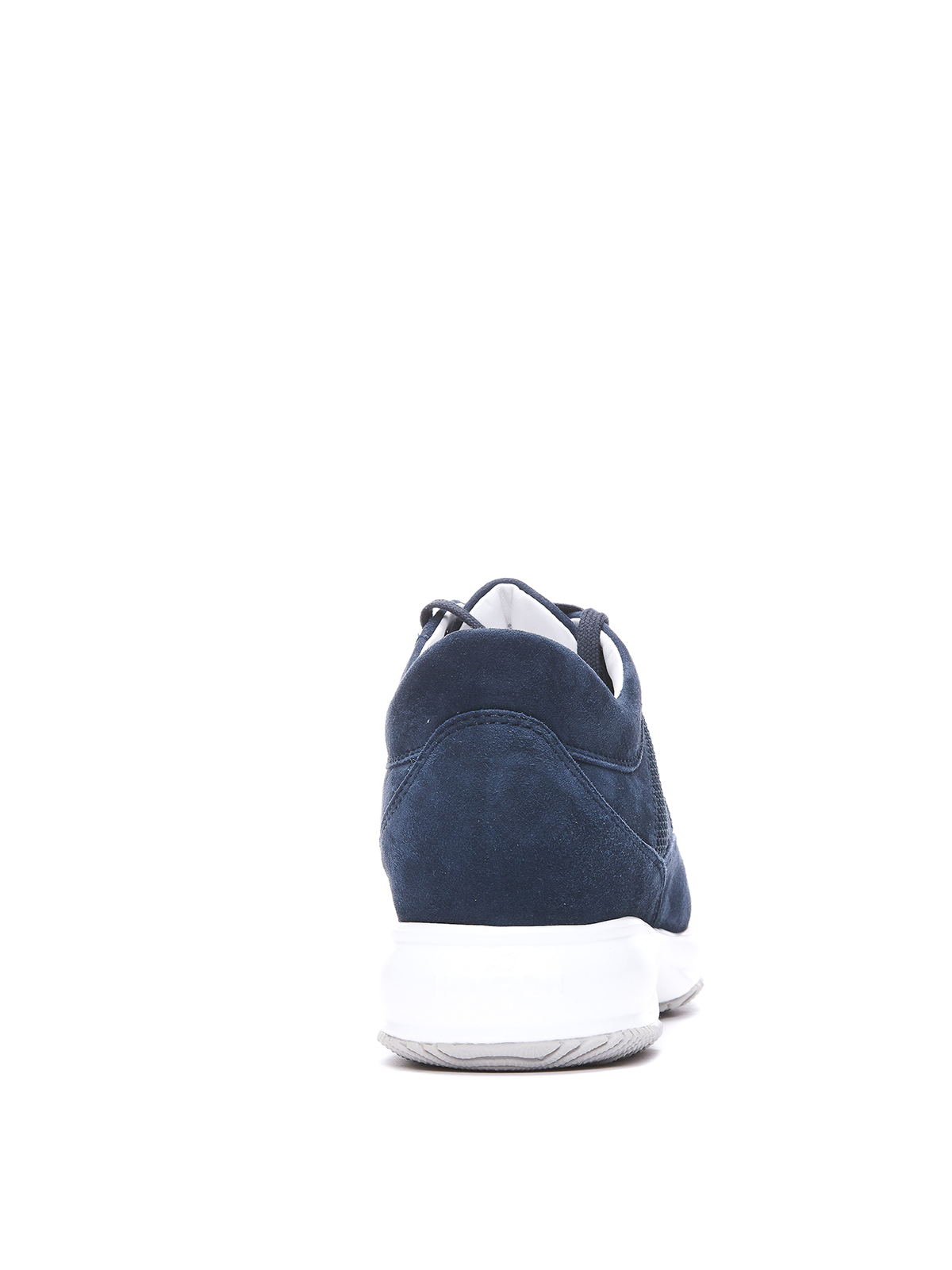 Shop Hogan Interactive Leather Sneakers In Blue