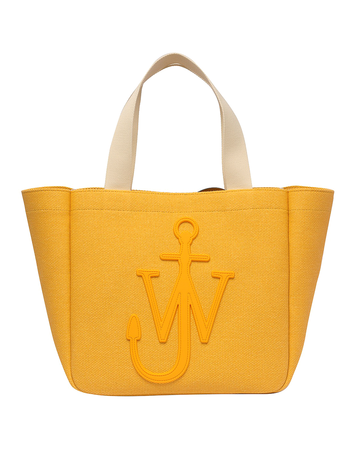 Jw Anderson Frontal Logo Tote In Yellow