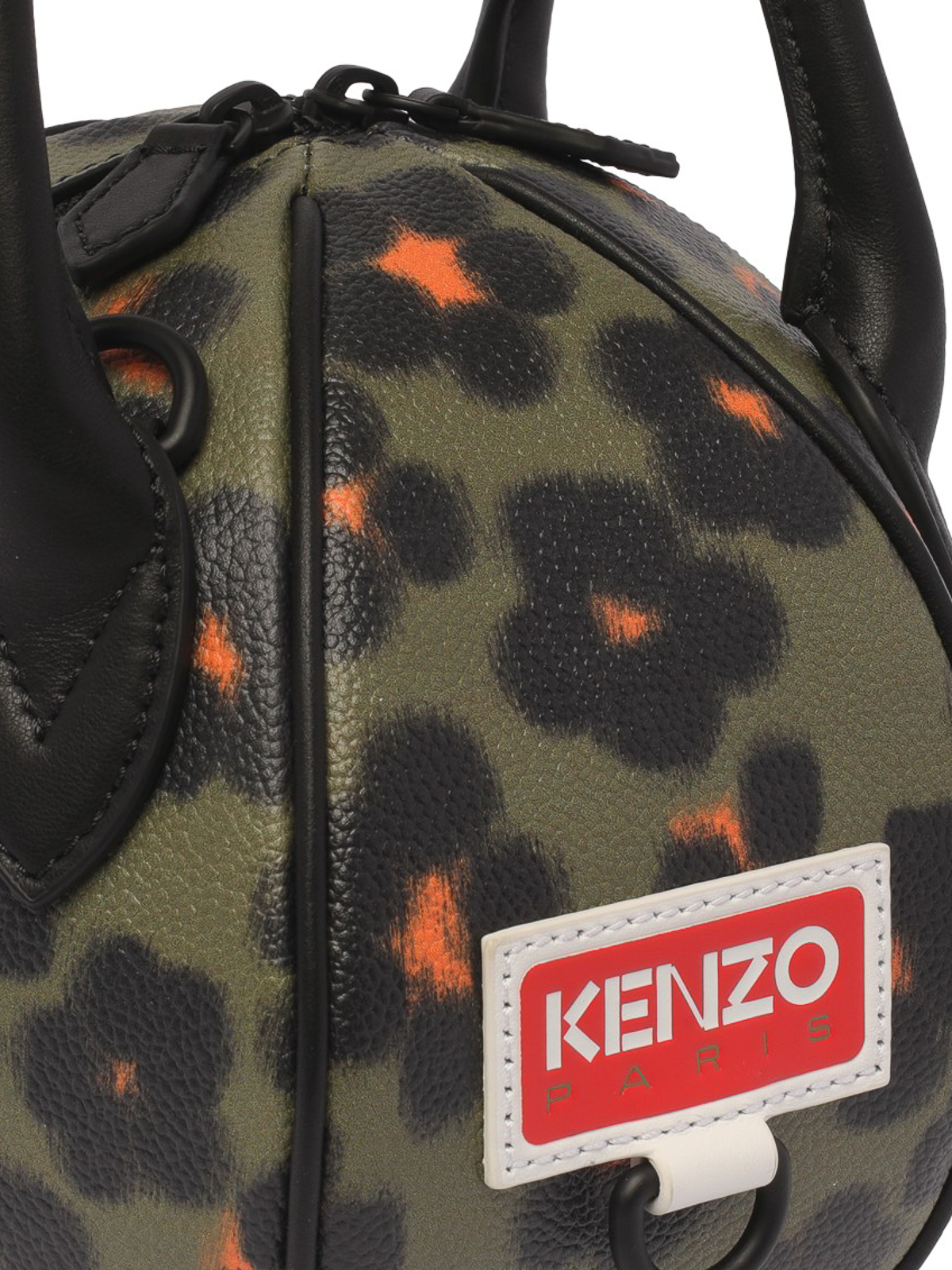 Shop Kenzo Animal Print Cross Body Bag In Green