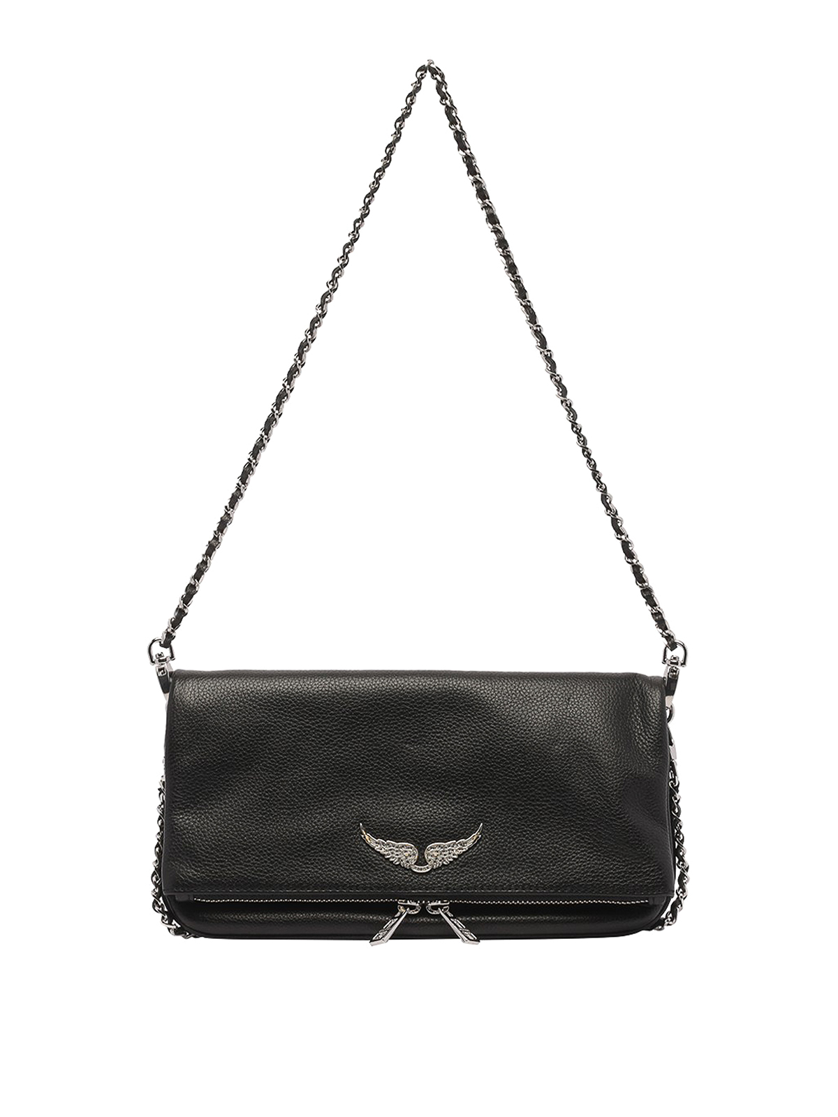 Zadig & Voltaire Rock Clutch Shape Shoulder Bag In Black