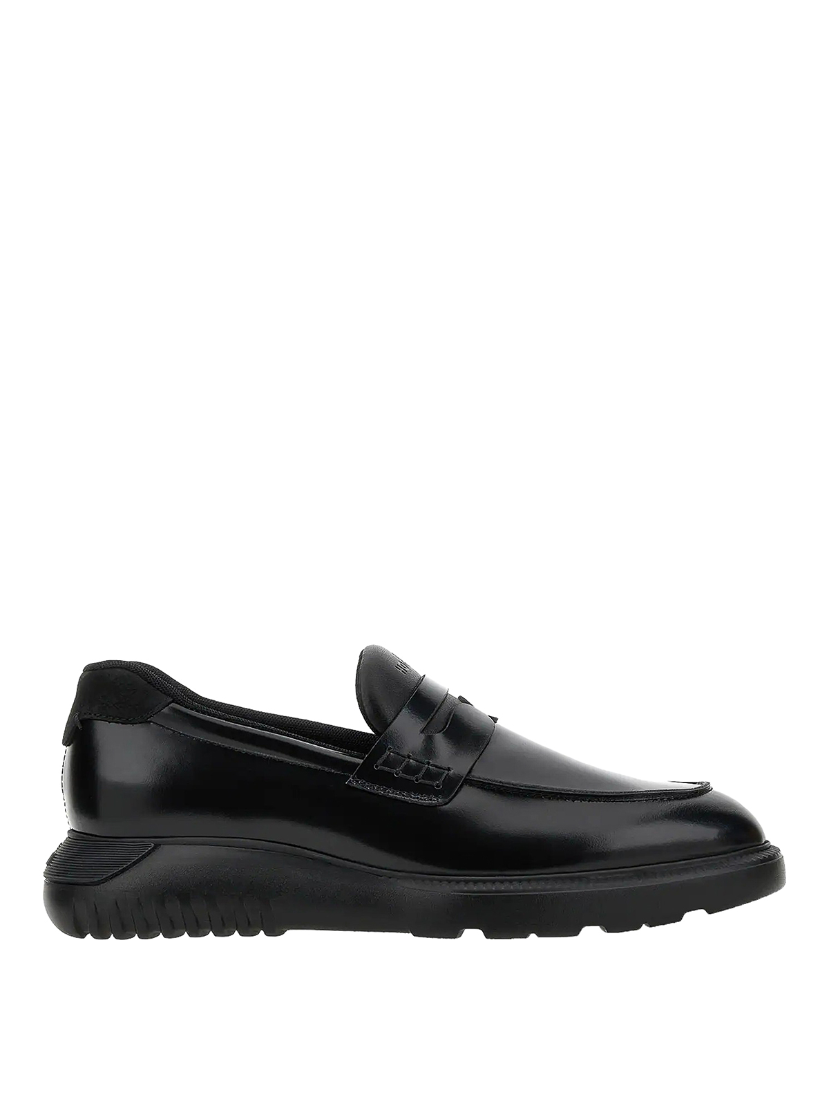 Hogan Sporty Lace-ups In Leather And Nubuck Details In Negro