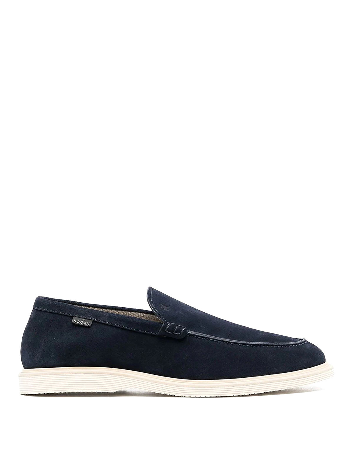 Hogan Suede Lace-ups With Rubber Sole In Blue