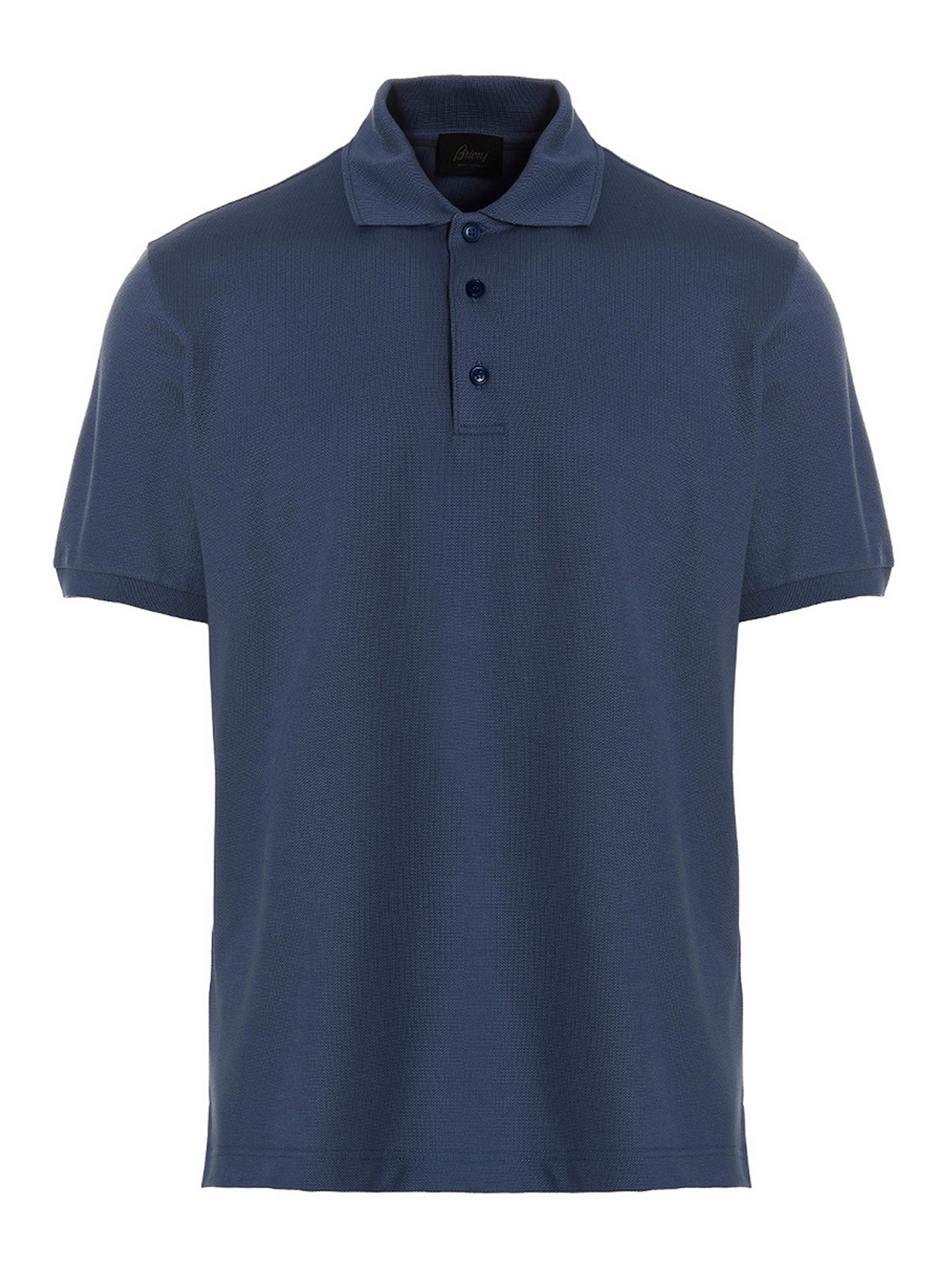 Brioni Embroidered logo polo shirt - Light Blue|UJNK0LPA6274800