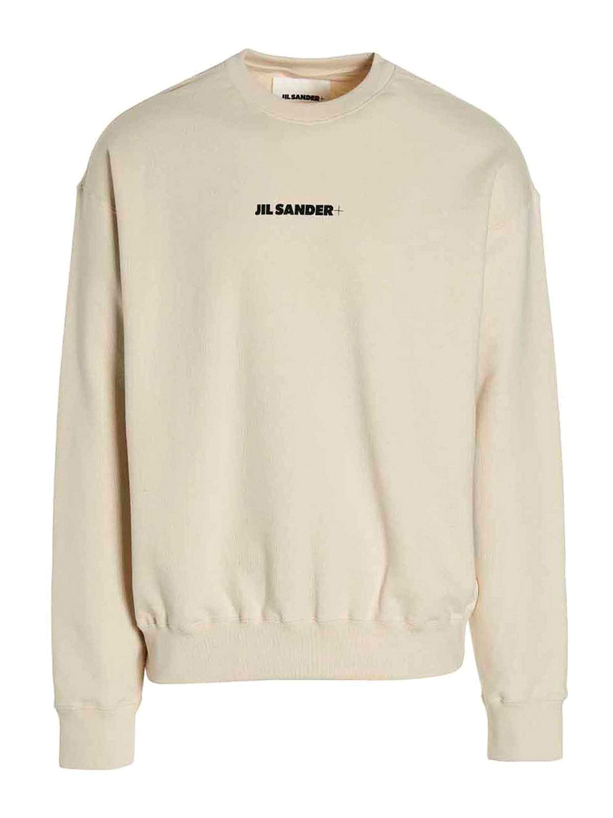 Jil Sander Logo Print Sweatshirt In Cream