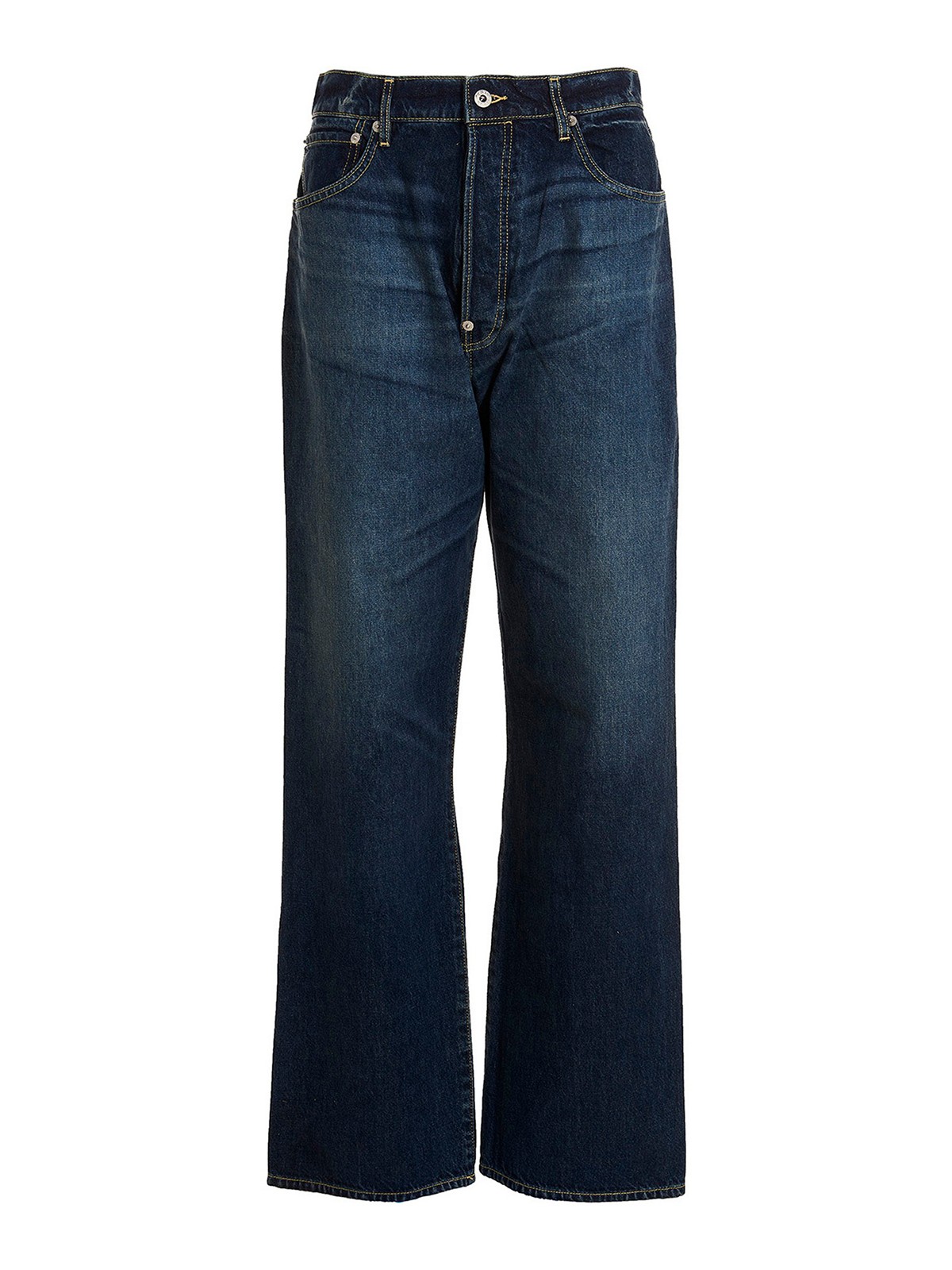Shop Kenzo Darkstone Suisen Relaxed Jeans In Blue