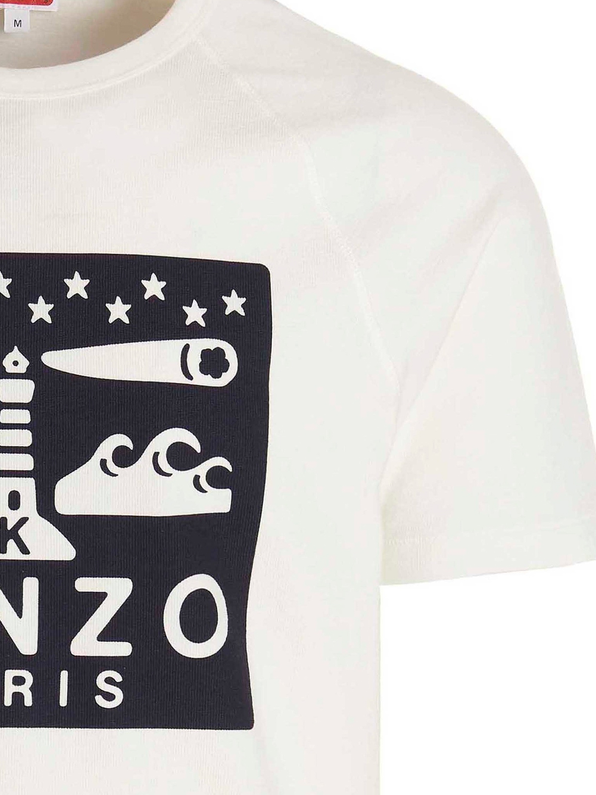 Shop Kenzo Lighthouse Slim T-shirt In White