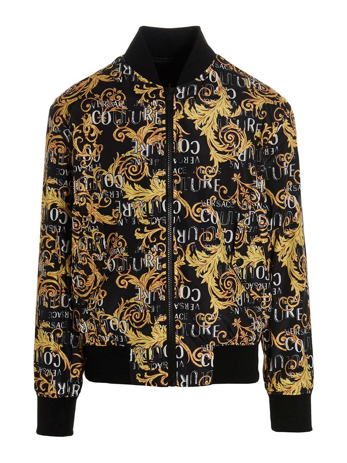 Bombers Versace Jeans Couture - Logo print reversible bomber jacket ...