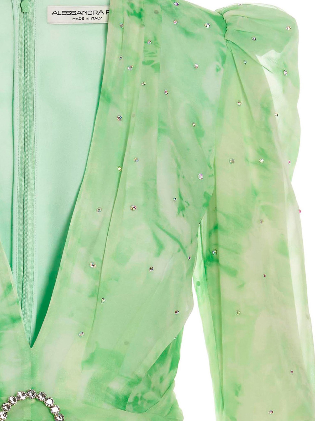 Shop Alessandra Rich Vestido Corto - Verde