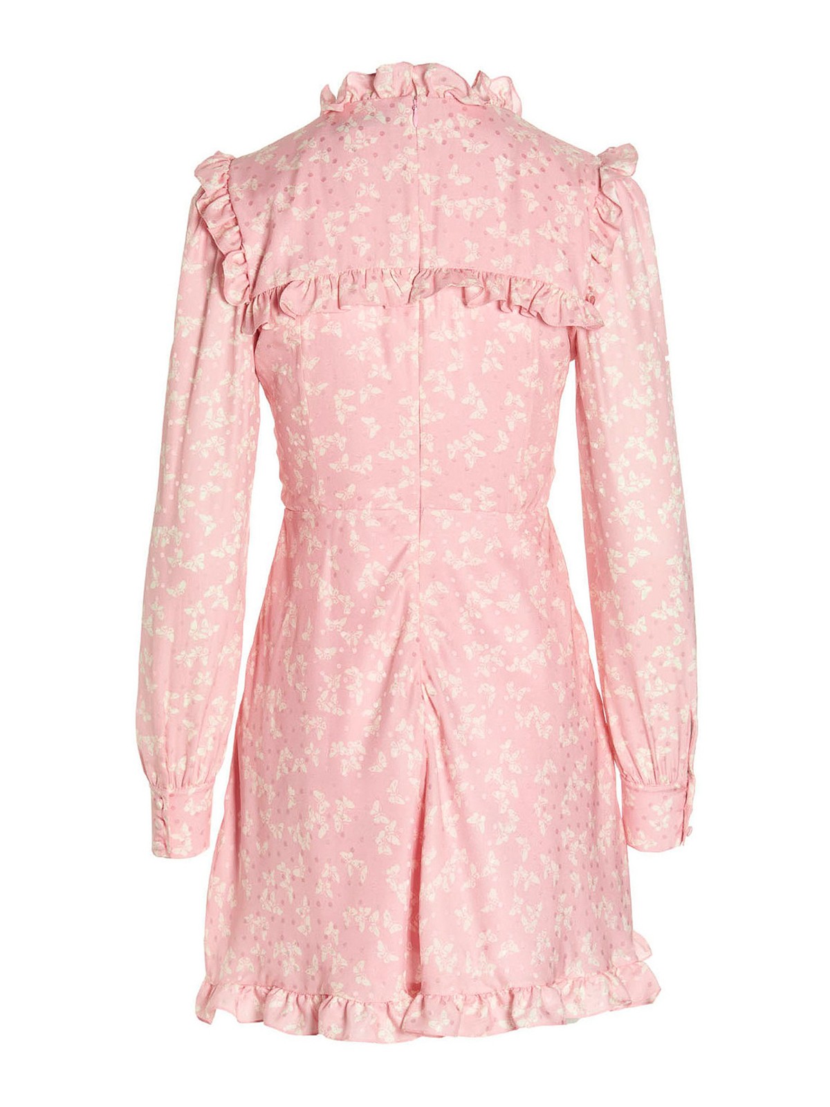 Shop Alessandra Rich Butterfly Dress In Pink