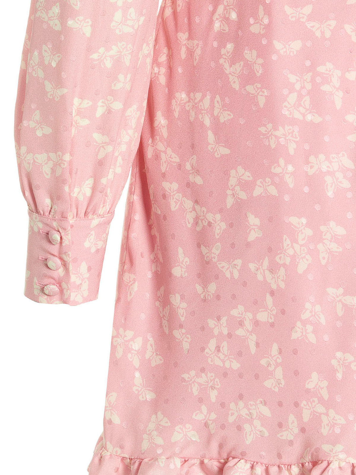 Shop Alessandra Rich Butterfly Dress In Pink