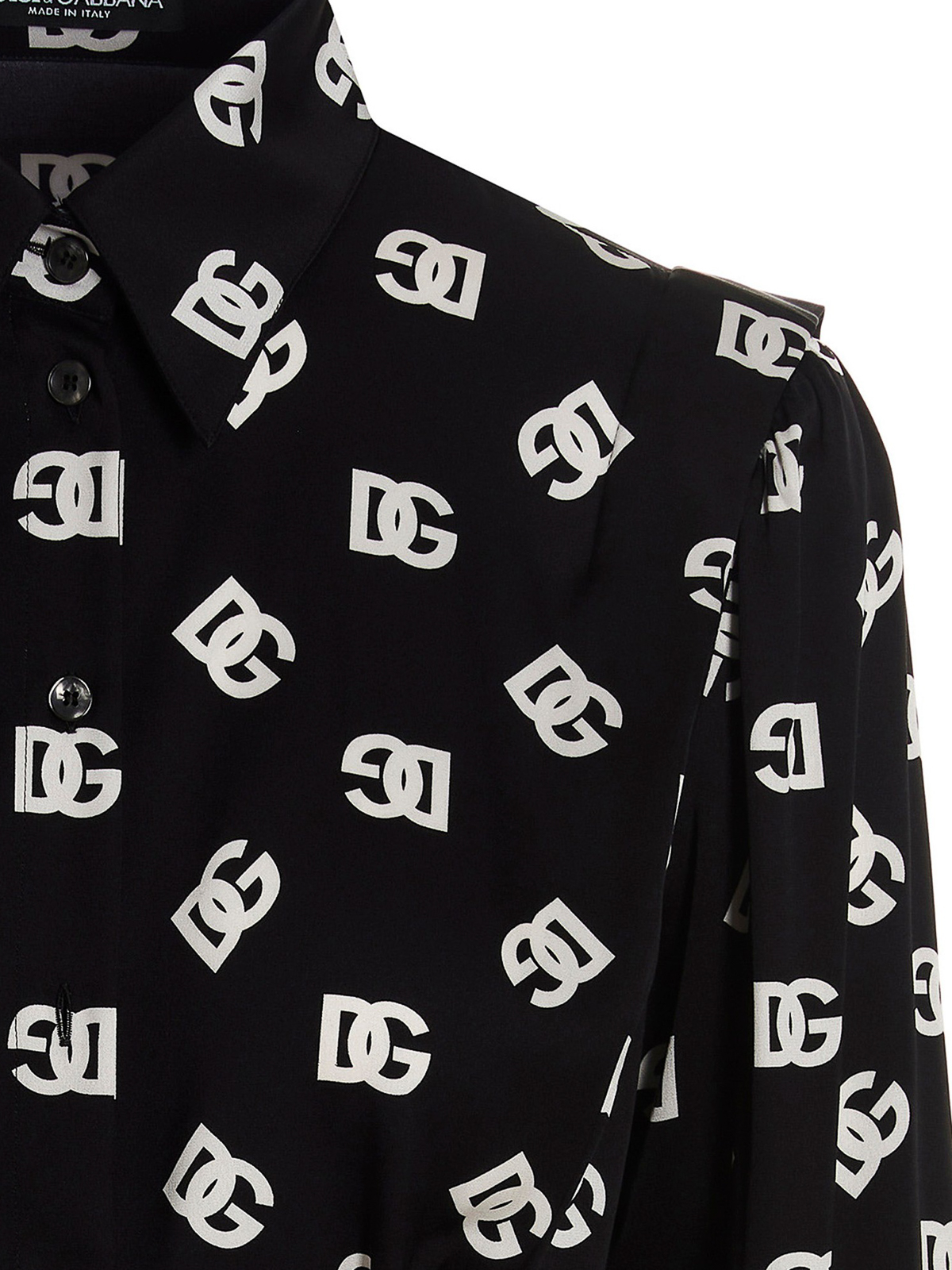 Shop Dolce & Gabbana All-over Logo Shirt In Negro