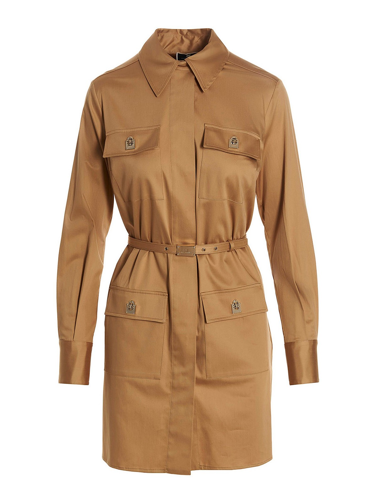 elisabetta franchi shirt dress Ruffled Shirt Dress