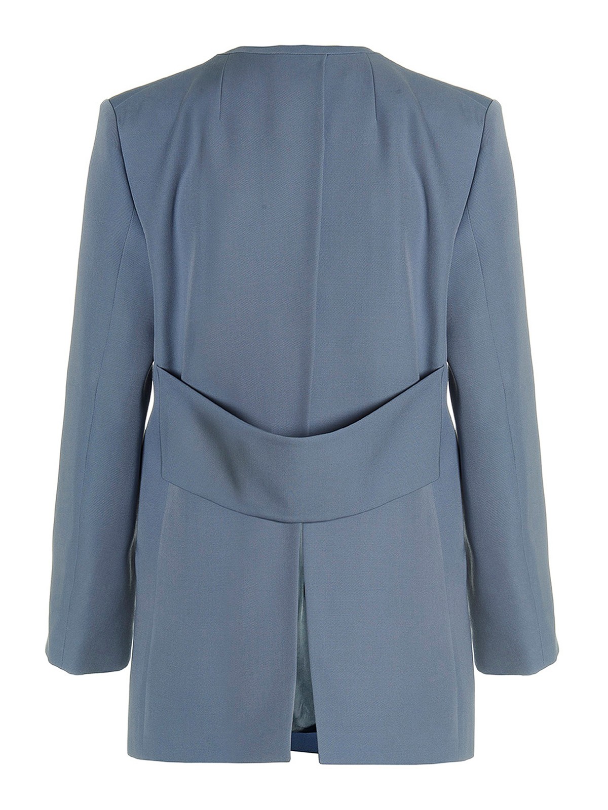 Shop Jil Sander Tailored Single Breast Blazer Jacket In Light Blue