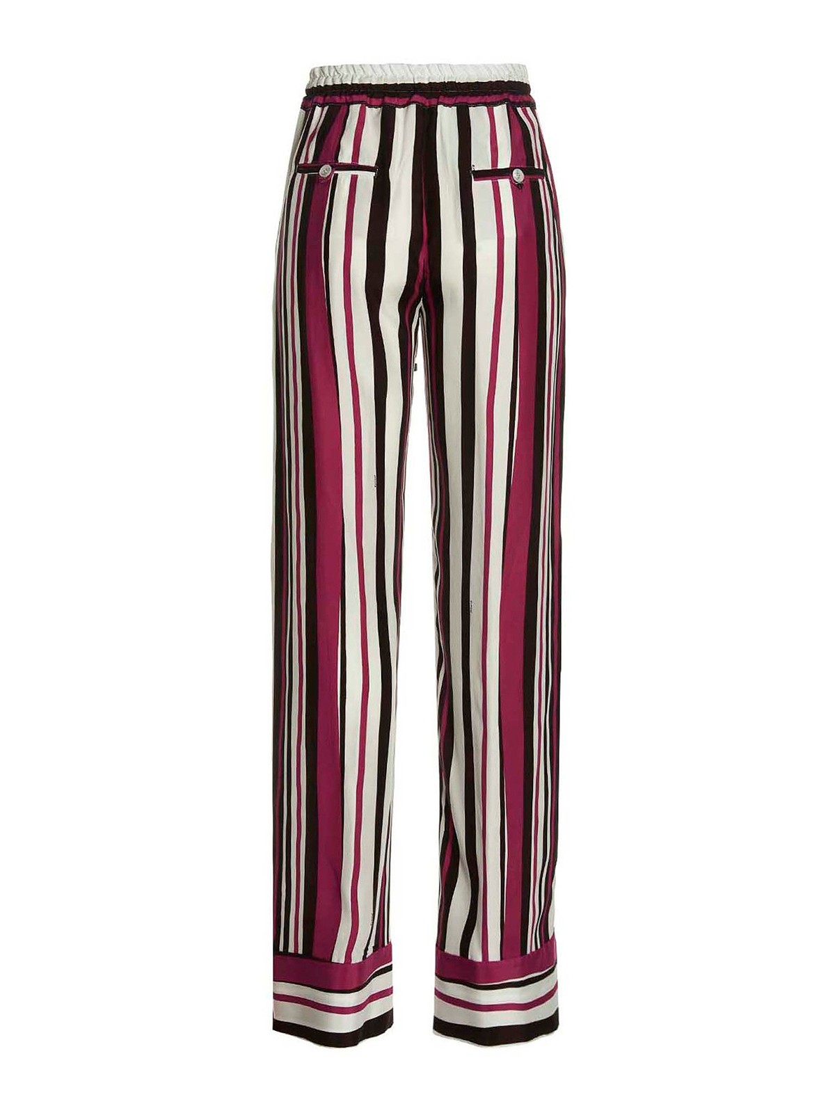 Shop Kiton Striped Pants In Multicolour