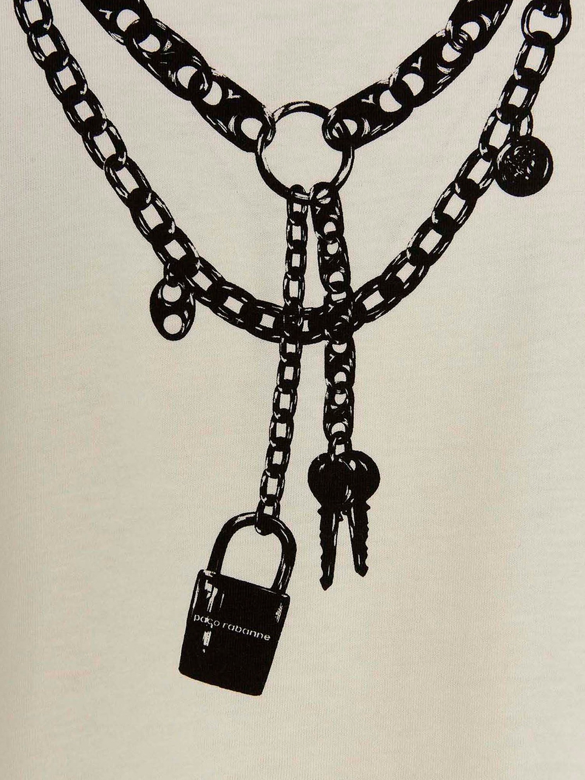 【関税込み】PACO RABANNE CHAIN T-SHIRT Rabanne Chain-detail silk and cotton-blend top Paco Rabanne