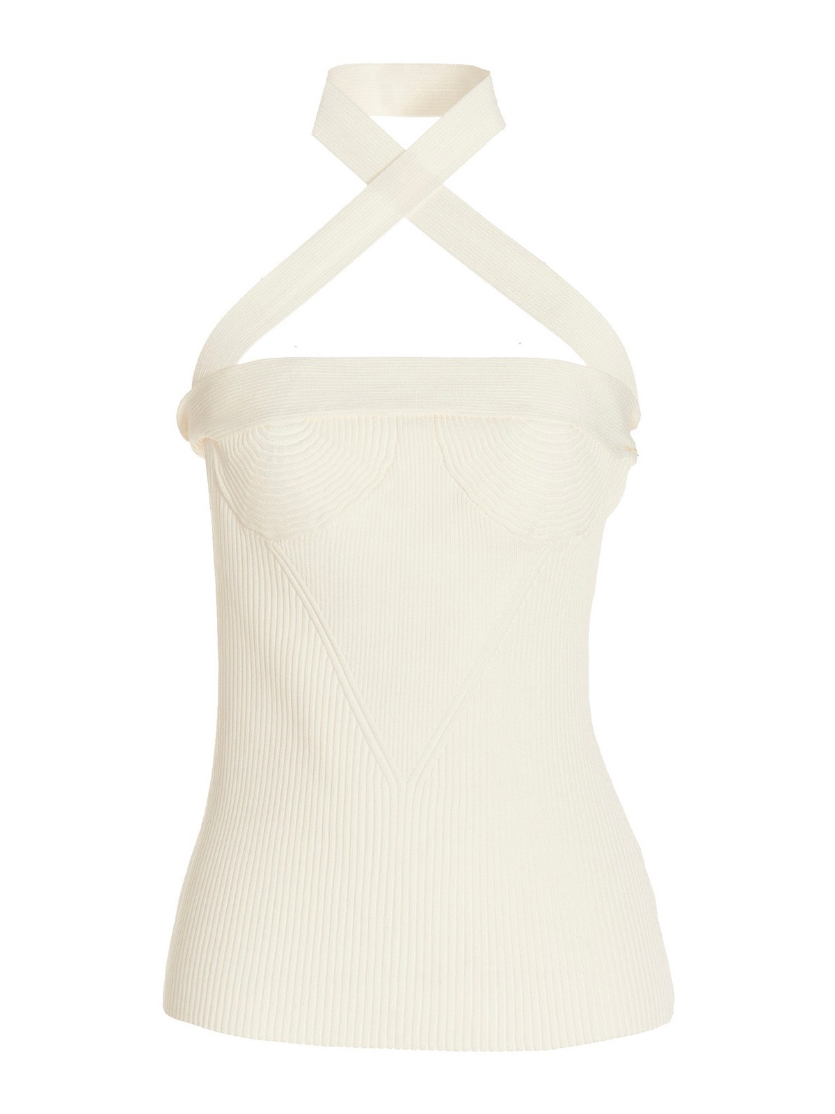 Shop Proenza Schouler Asymmetrical Shoulder Strap Sweater Top In White