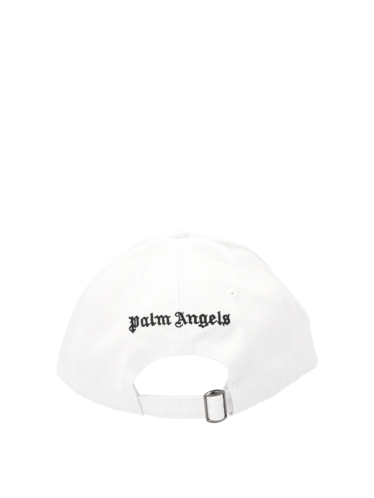 Palm Angels Ripped logo cap - White - Men|PMLB091S23FAB0010110