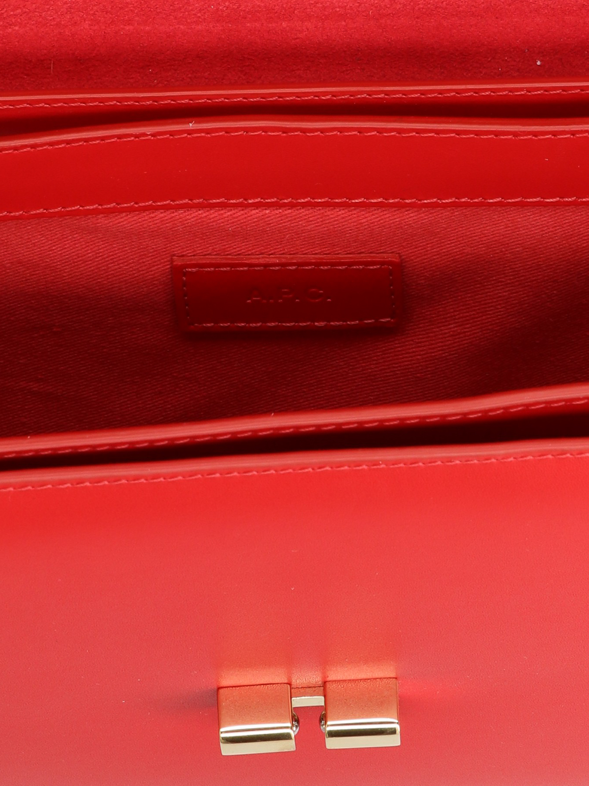 A.P.C Grace Leather Shoulder Bag - Red