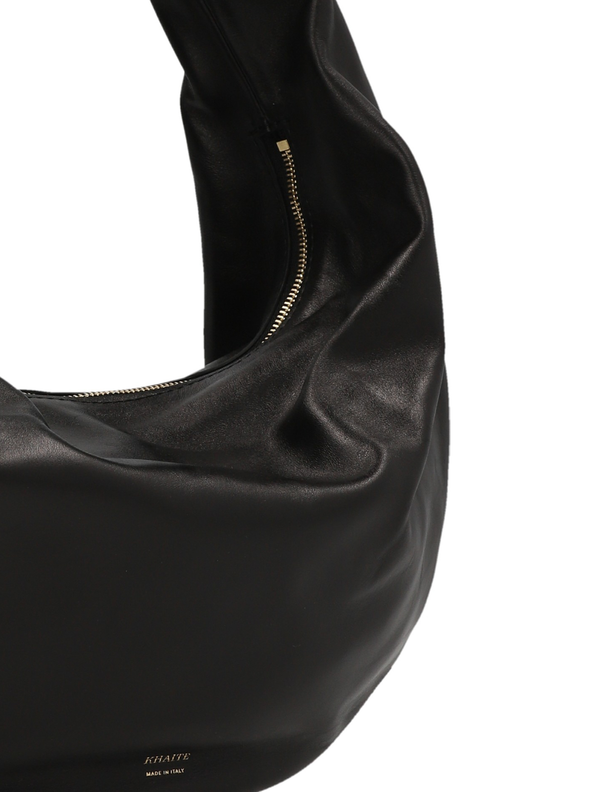 The Large Olivia Hobo in Black Leather - O/S / BLACK / 100%CALFSKIN