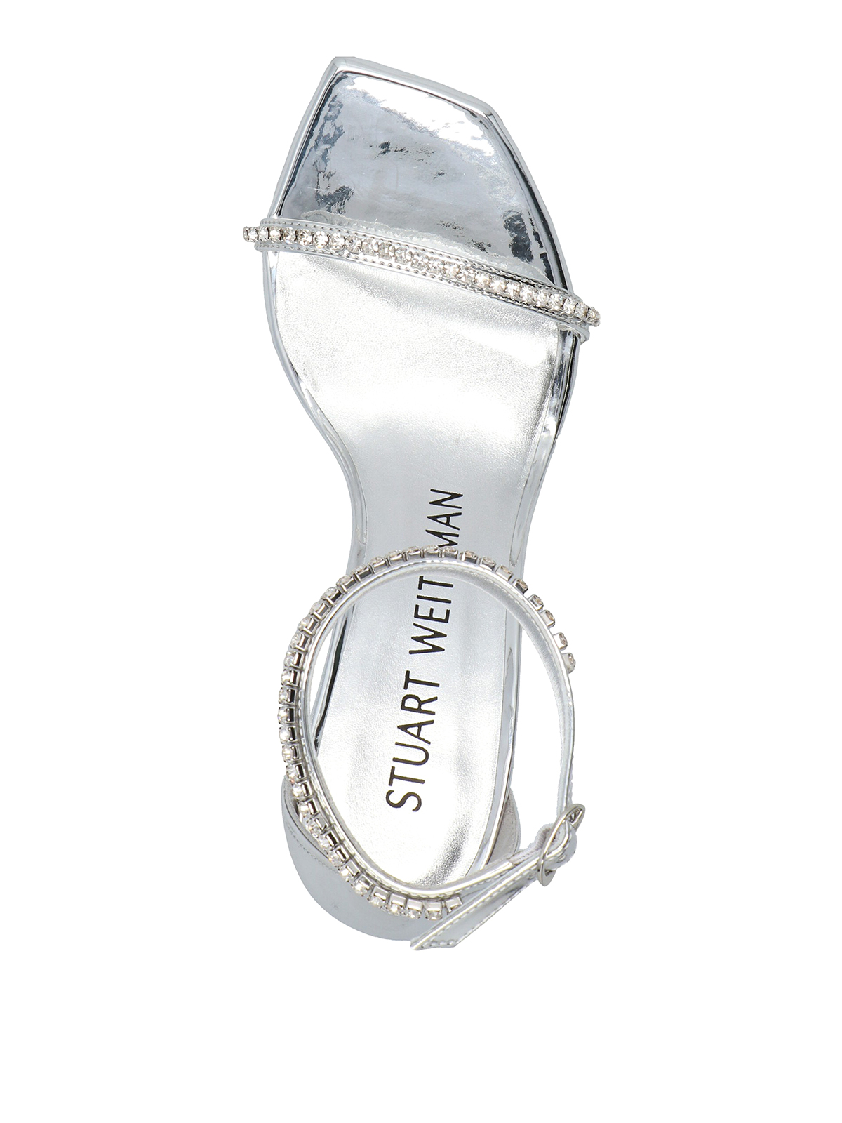 Shop Stuart Weitzman Nudecurve Sandals In Silver