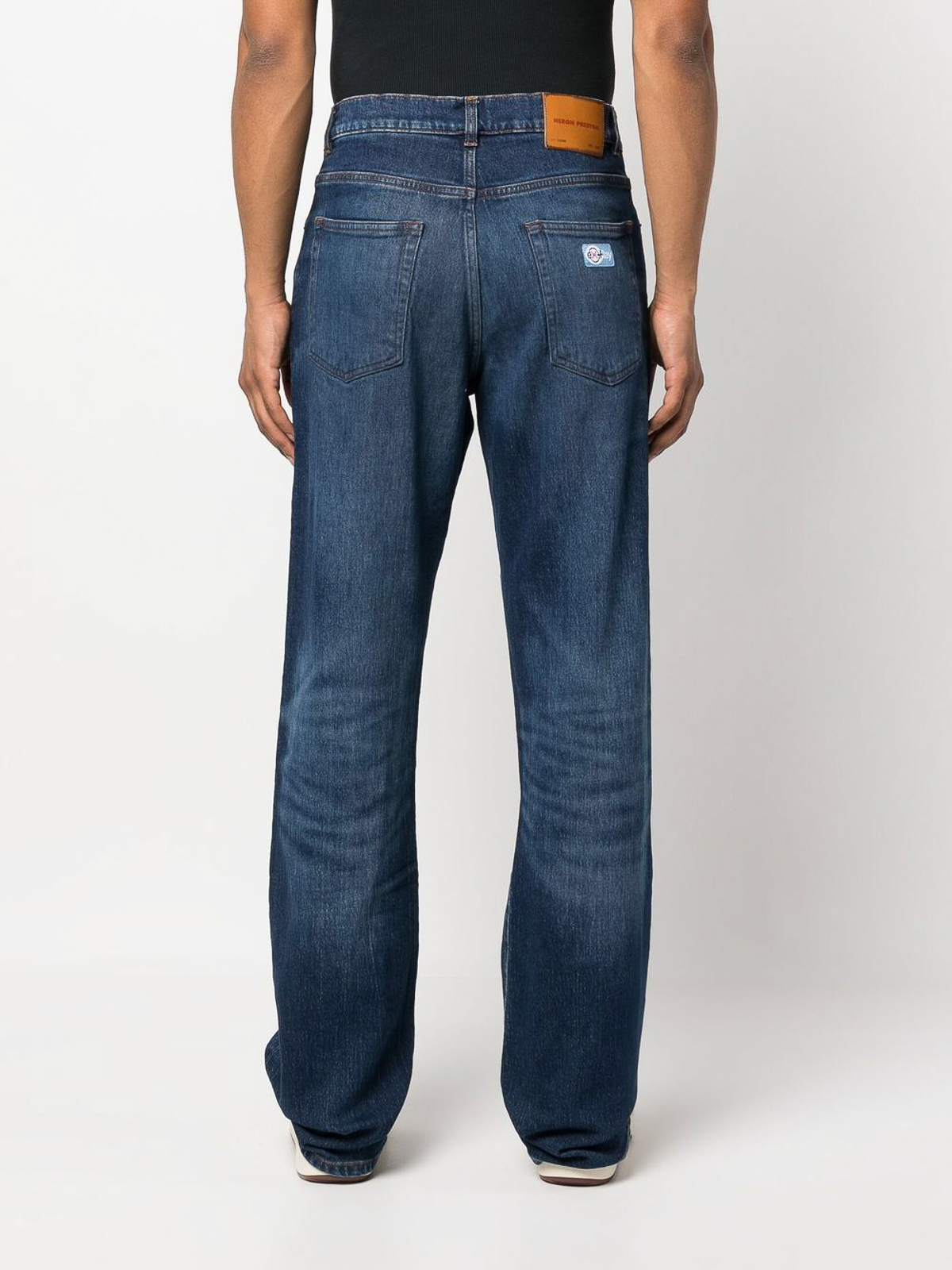 Shop Heron Preston Ex-ray Straight-leg Jeans In Light Wash