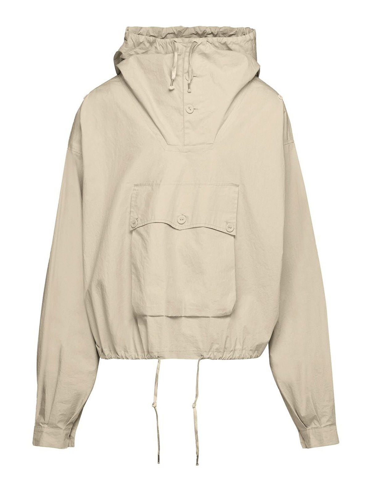 MAISON MARGIELA POUCH-POCKET HOODED JACKET WITH COULISSE