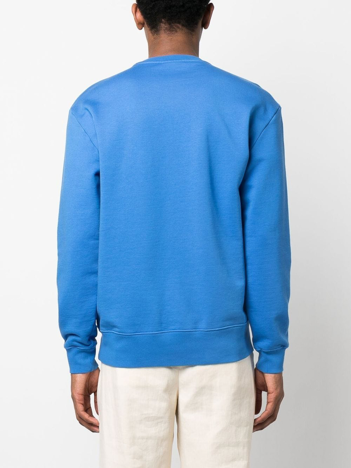 Shop Missoni Logo-print Crewneck Sweatshirt In Blue