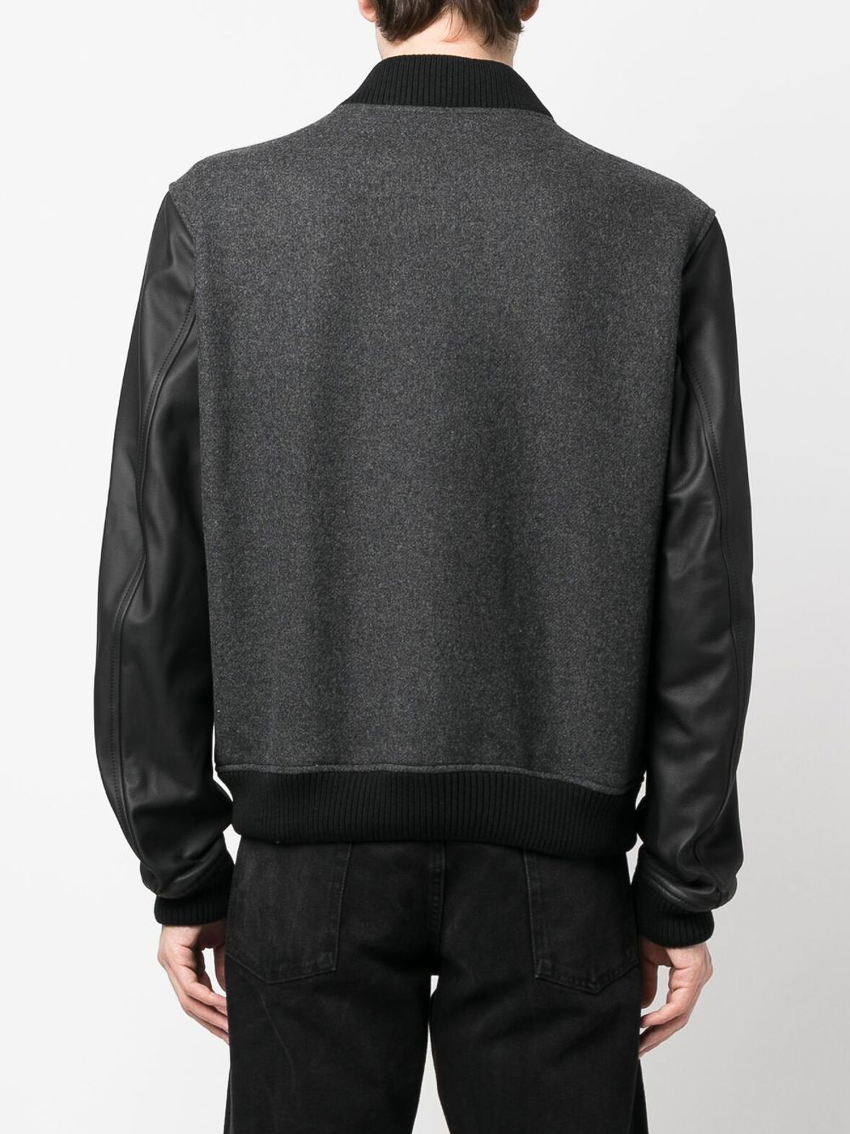 Off-White Wool Bomber Jacket Black