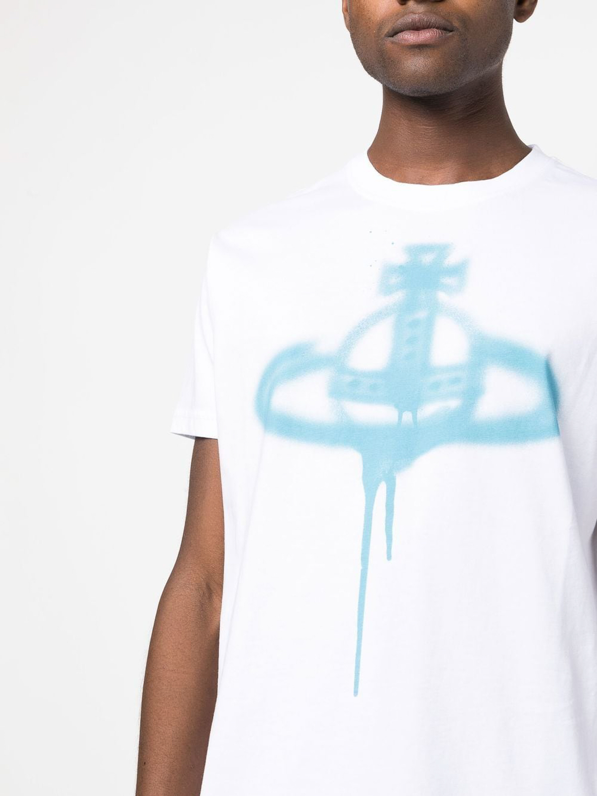 Vivienne Westwood Crewneck spray orb-print t-shirt|3G010011J001MGOA401