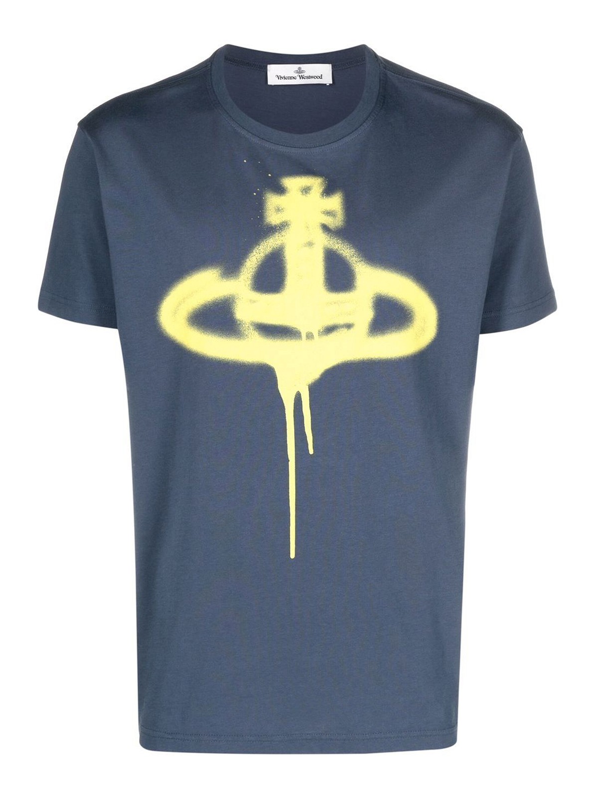 Tシャツ・カットソー VIVIENNE WESTWOOD Men T-shirt Blue 3G010017J001M K410 Vivienne Westwood Men's T-Shirt Size L