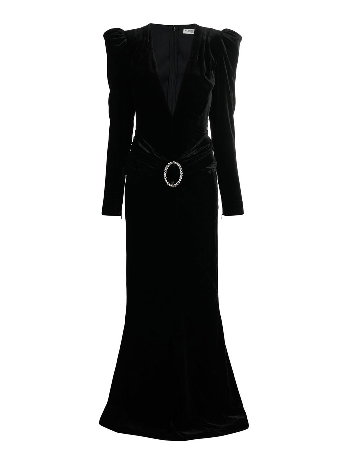 Alessandra Rich Silk Dress In Black