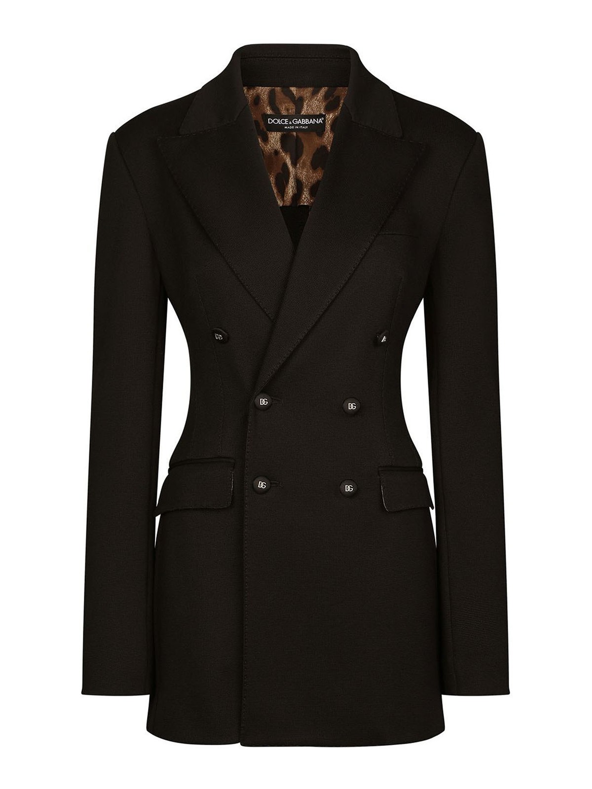 Shop Dolce & Gabbana Double-breasted Tailored Blazer With Buttons In Black
