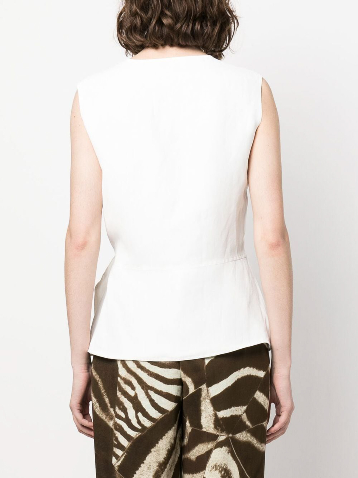 Shop Fabiana Filippi Wrap-style Monilli-embellished Top In White