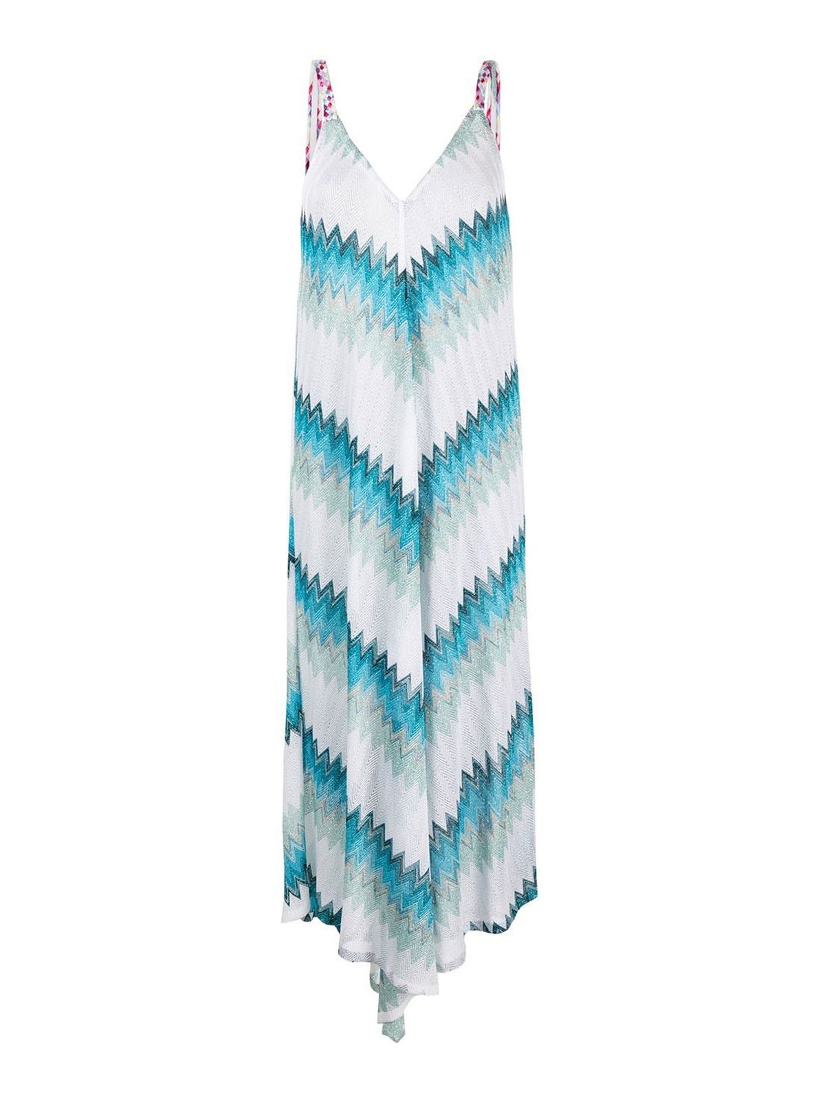 Missoni Crochet-knit v-neck dress with thin straps|MS23SQ0CBR00JJS728C