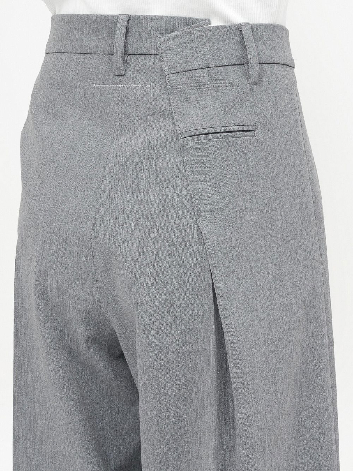 MM6 Maison Margiela Asymmetric wide-leg trousers with pleats
