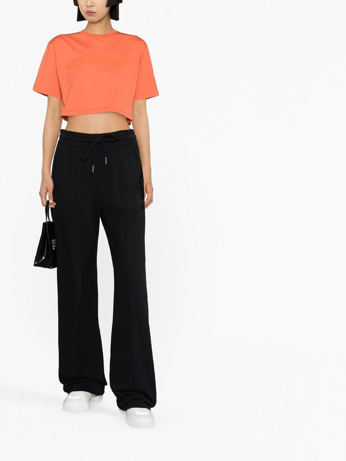 Off-White Logo-print cotton cropped t-shirt