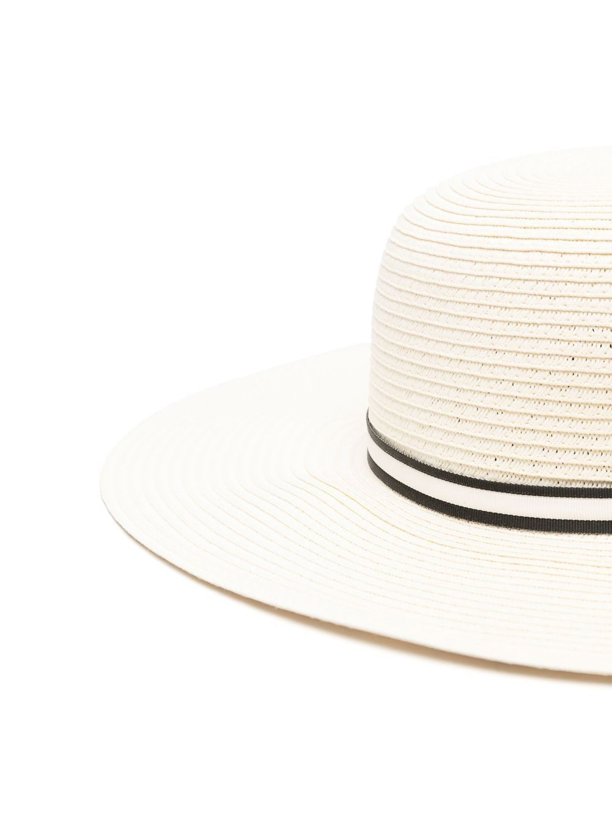 Shop Borsalino Interwoven Designed Giselle Hat In White