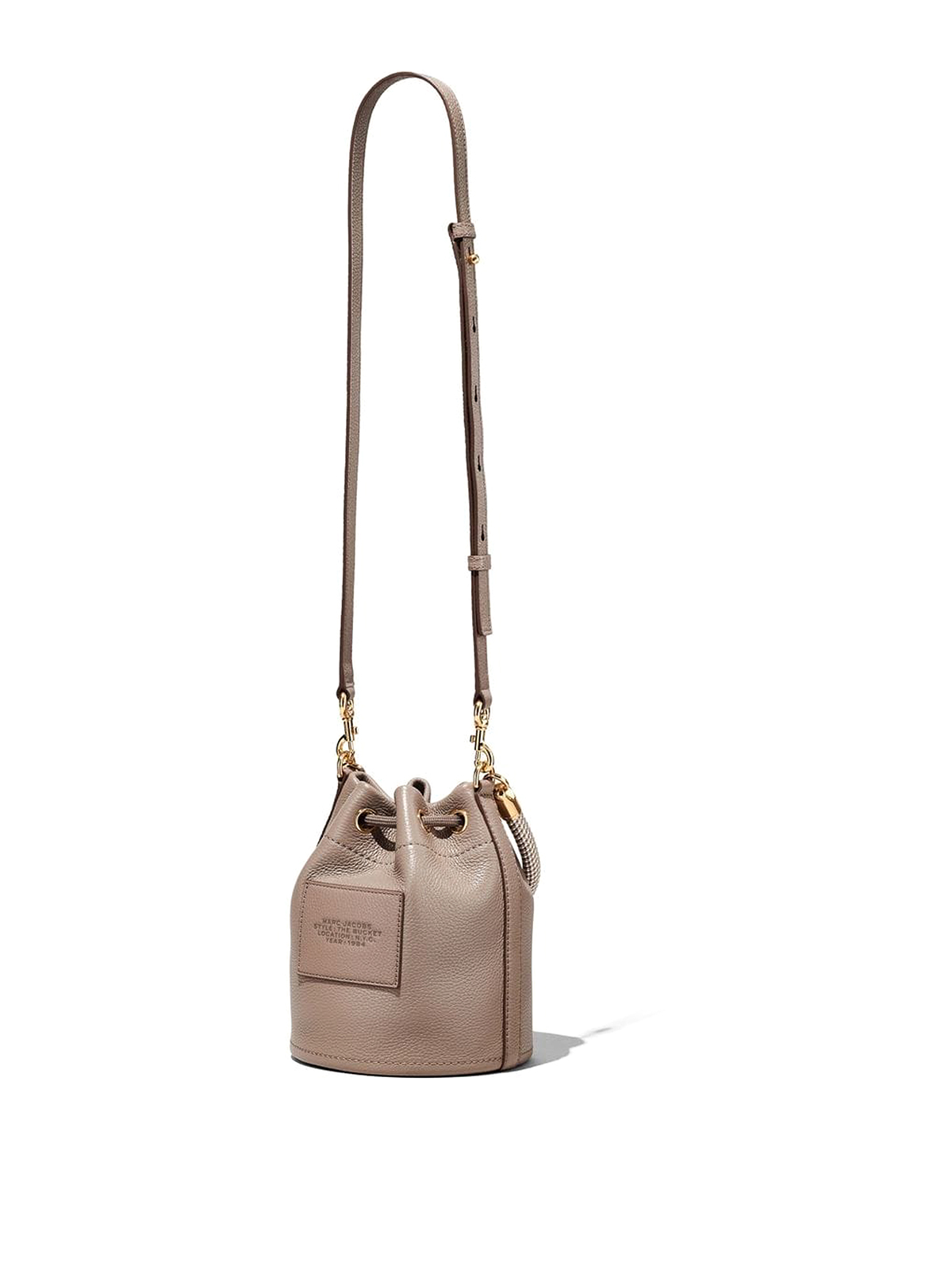 Bucket bags Marc Jacobs - Grained leather bucket bag with logo ...