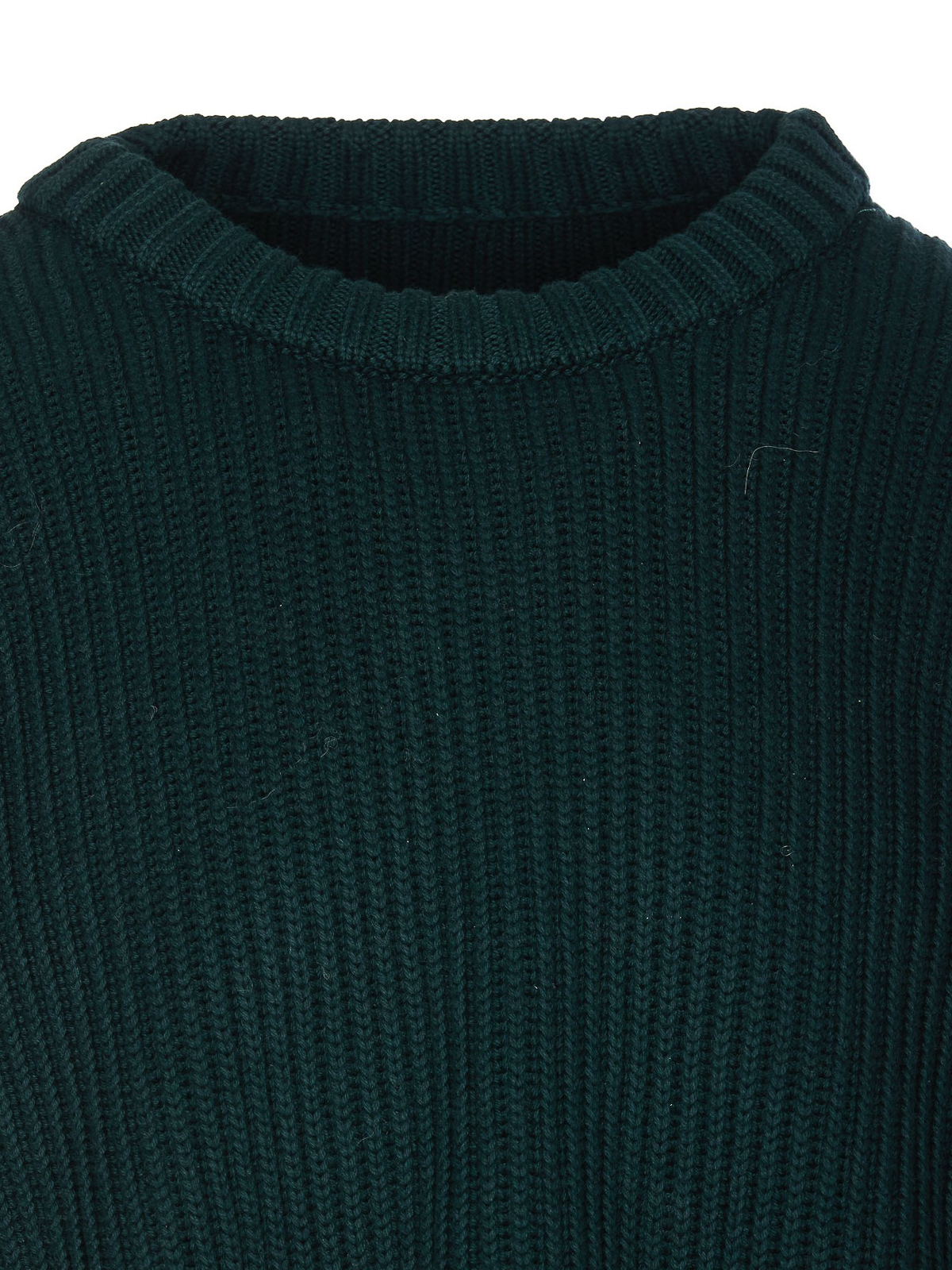 MM6 Maison Margiela Ripped effect crewneck sweater