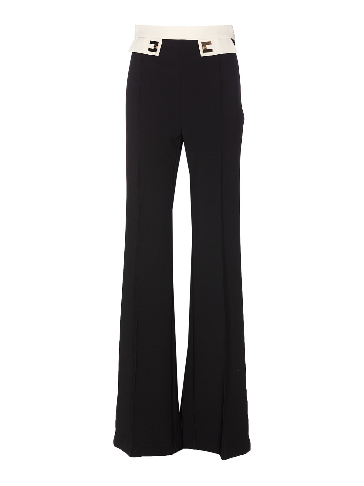 Casual trousers Elisabetta Franchi - High waisted pants with zip