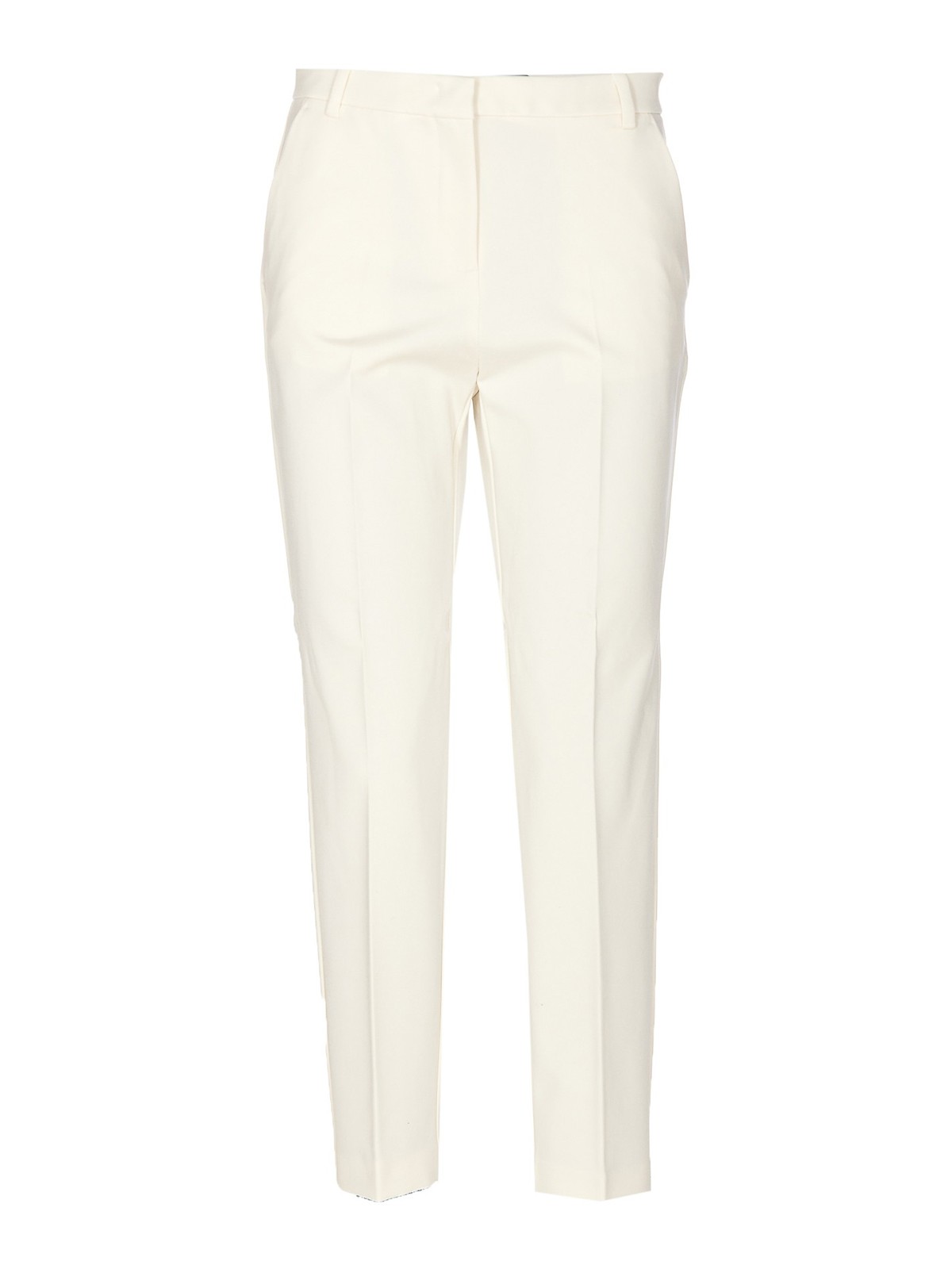 Pinko Pleated Pants With Hook And Zip Closure In White