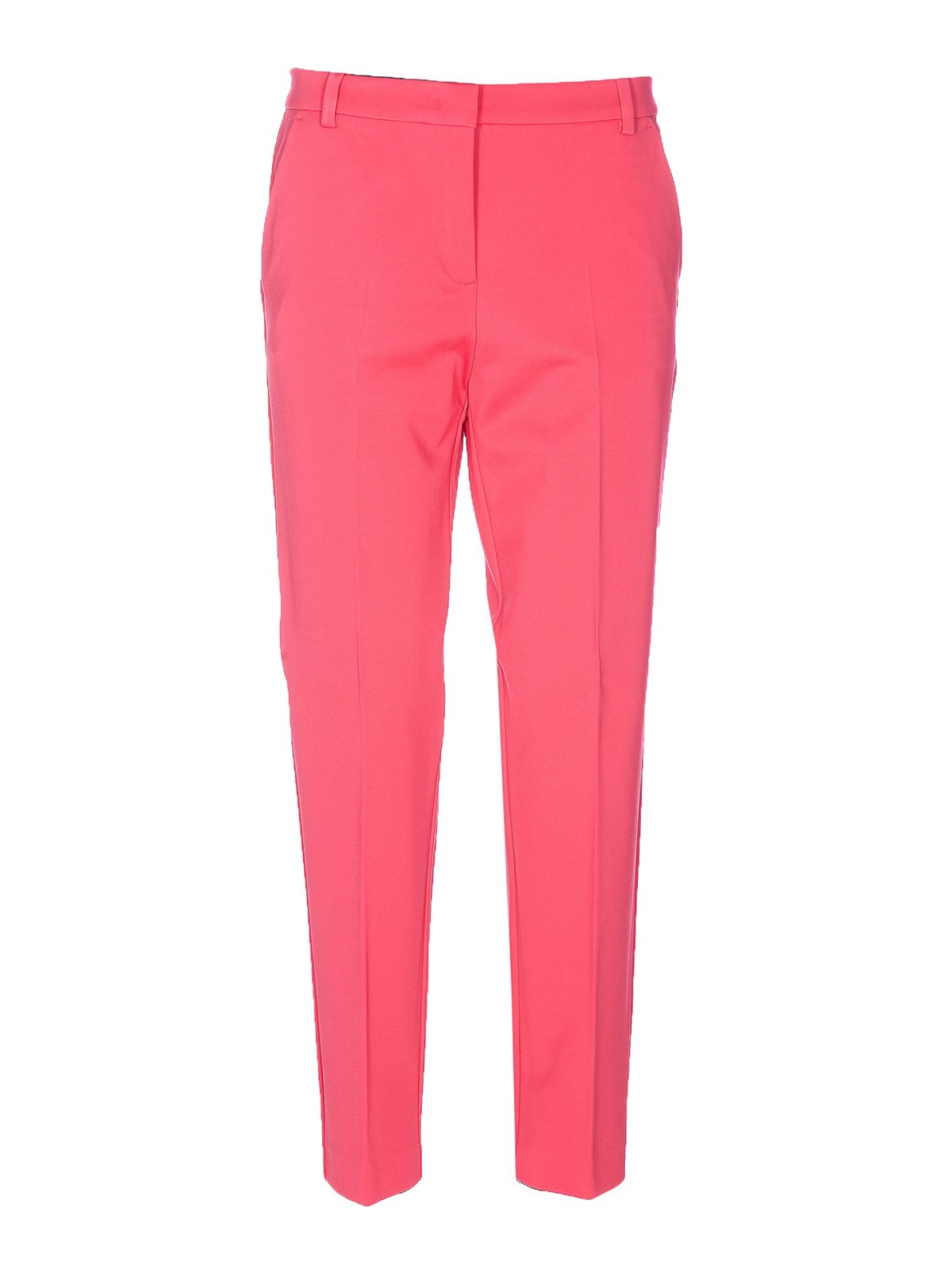 Shop Pinko Pleated Pants With Hook And Zip Closure In Fuchsia