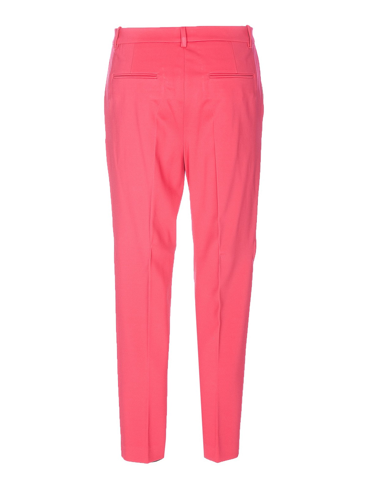 Shop Pinko Pleated Pants With Hook And Zip Closure In Fuchsia