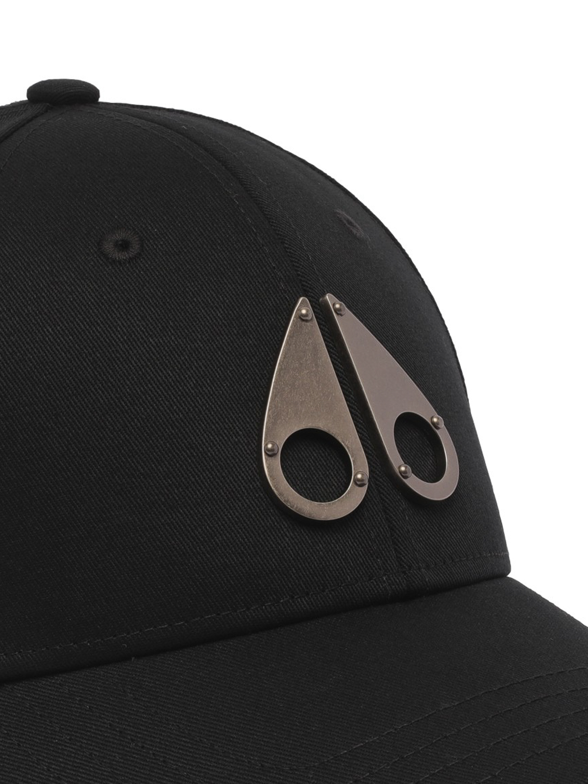Shop Moose Knuckles Baseball Cap With Frontal Silver Logo In Black