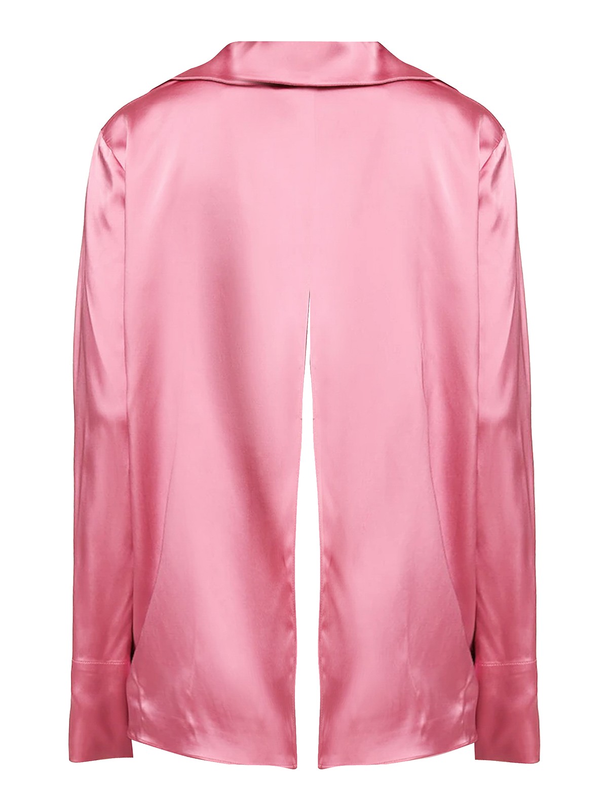 Shop Jacquemus Satin Shirt With Split On The Back In Pink