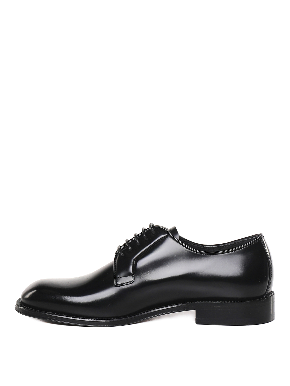 Shop Dsquared2 Leather Classic Shoes With Logo In Negro