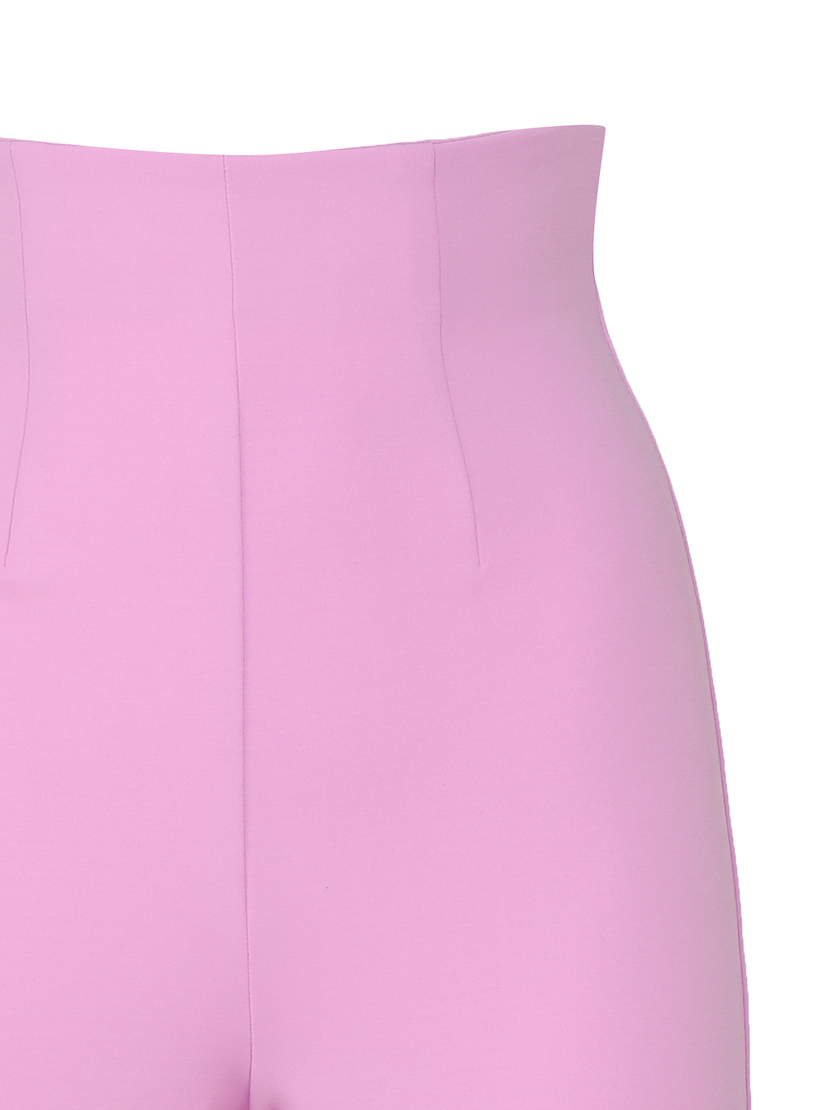 Shop Max Mara High Waisted Straight Leg Trousers With Zip In Rosado