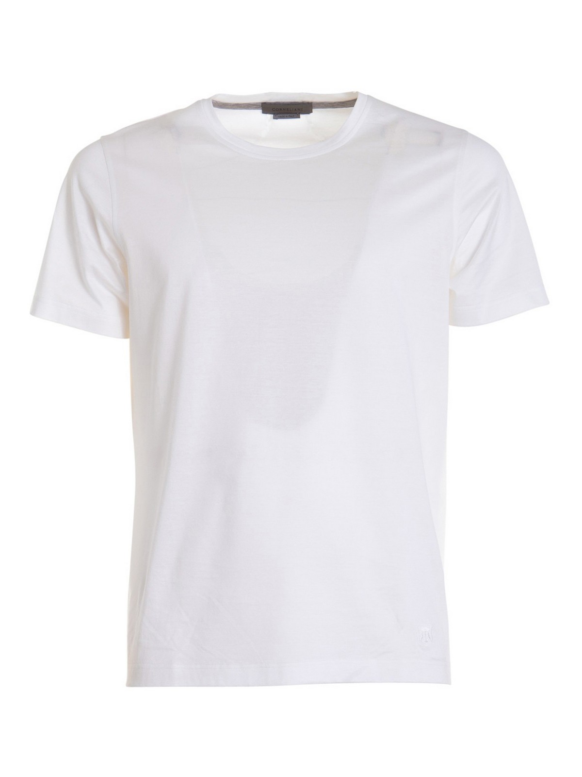 Corneliani Crewneck Cotton T-shirt In White
