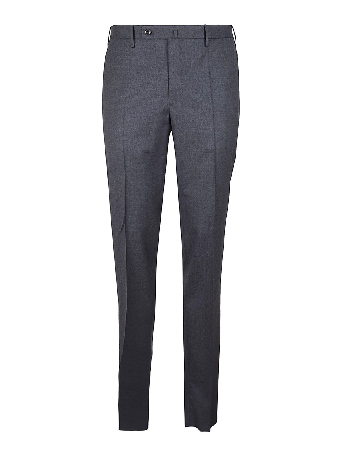 Incotex Virgin Wool Casual Trousers In Gris Oscuro